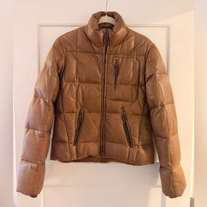 Ralph Lauren- VINTAGE Leather Puffer Jacket, Size S
